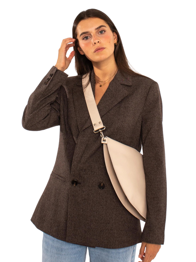 D bag Beige+ cadena lisa - Ferent Bags