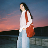 XL Crossbody Bag glossy maroon - Ferent Bags