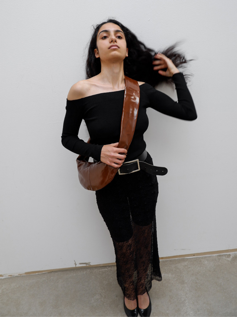 Banana bag XS glossy brown - Ferent Bags