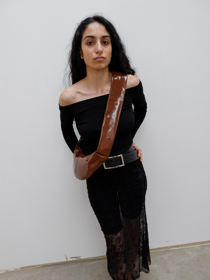 Banana bag XS glossy brown - Ferent Bags