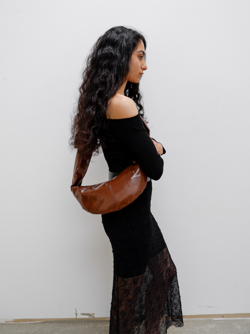 Banana bag XS glossy brown - Ferent Bags