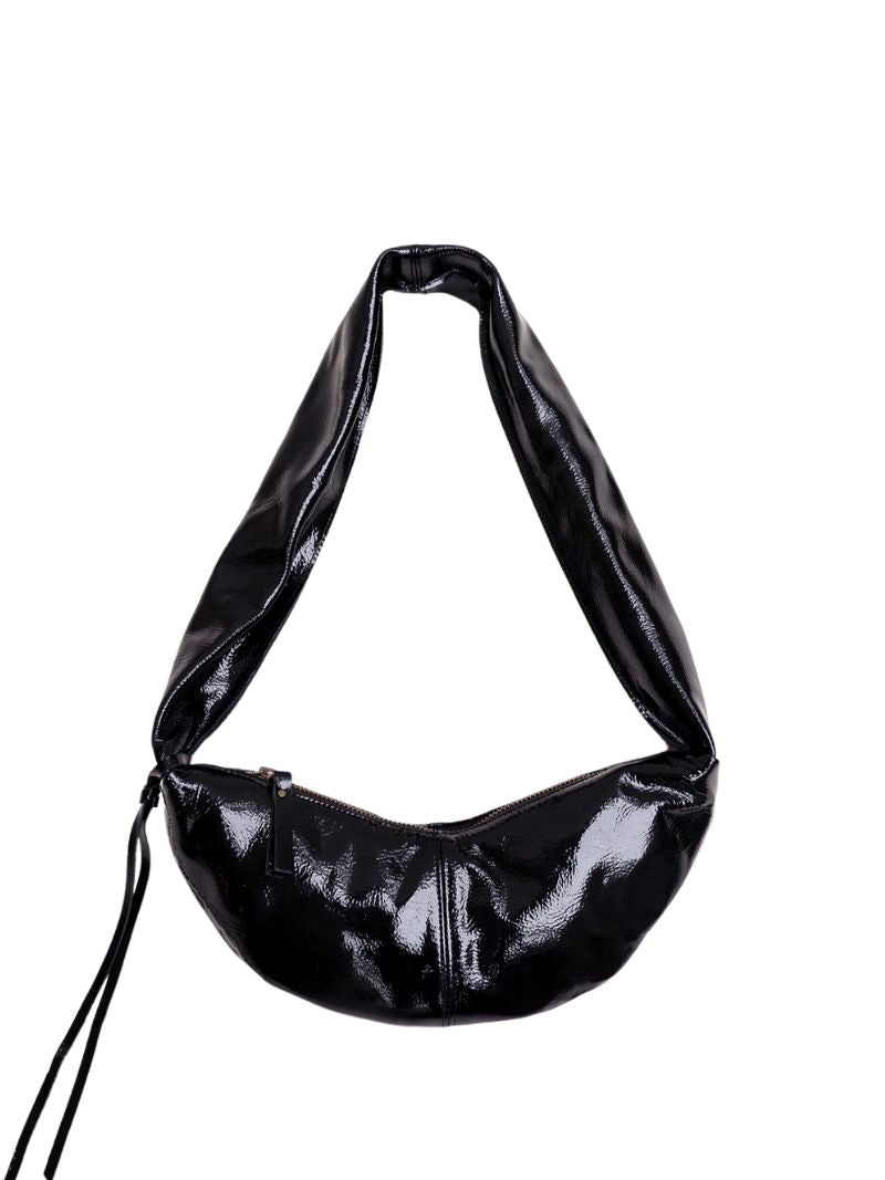 Banana bag XS crushed patent black - Ferent Bags