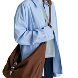 Belted Hobo Suede Shoulder chestnut nubuck - Ferent Bags