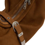 Belted Hobo Suede Shoulder chestnut nubuck - Ferent Bags