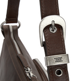 Outpocket Hobo washed brown pull-up - Ferent Bags