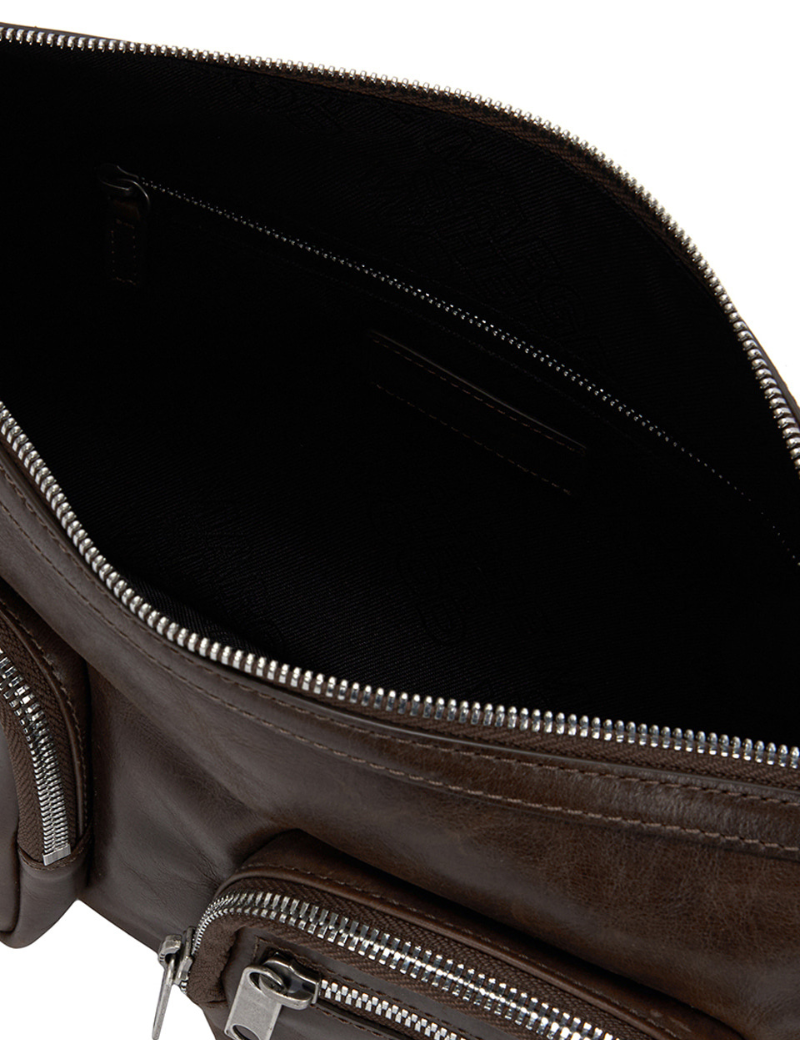 Outpocket Hobo washed brown pull-up - Ferent Bags