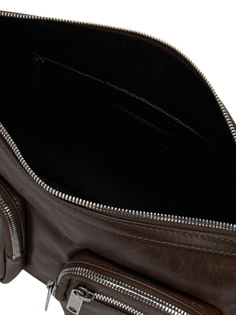Outpocket Hobo washed brown pull-up - Ferent Bags