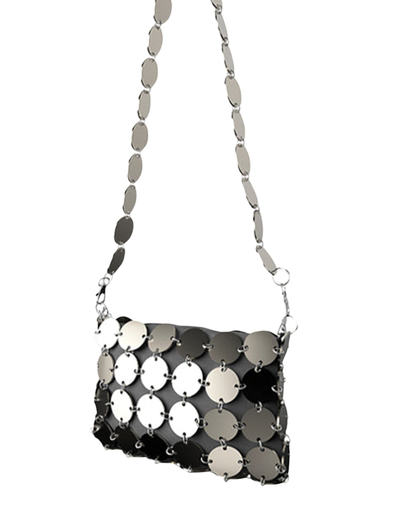 Bolso Ch Acero + Cadena larga + Funda gris - Ferent Bags