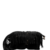 Ellie Fringe suede black w. gold