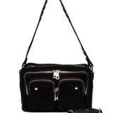 Ellie Stitch Suede black w. gold