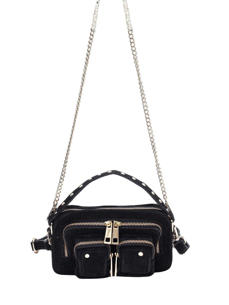 Helena Suede black w. gold - Ferent Bags