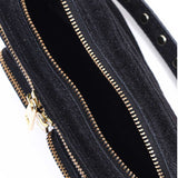 Helena Suede black w. gold - Ferent Bags