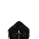 Helena Fringe Suede Black w.gold