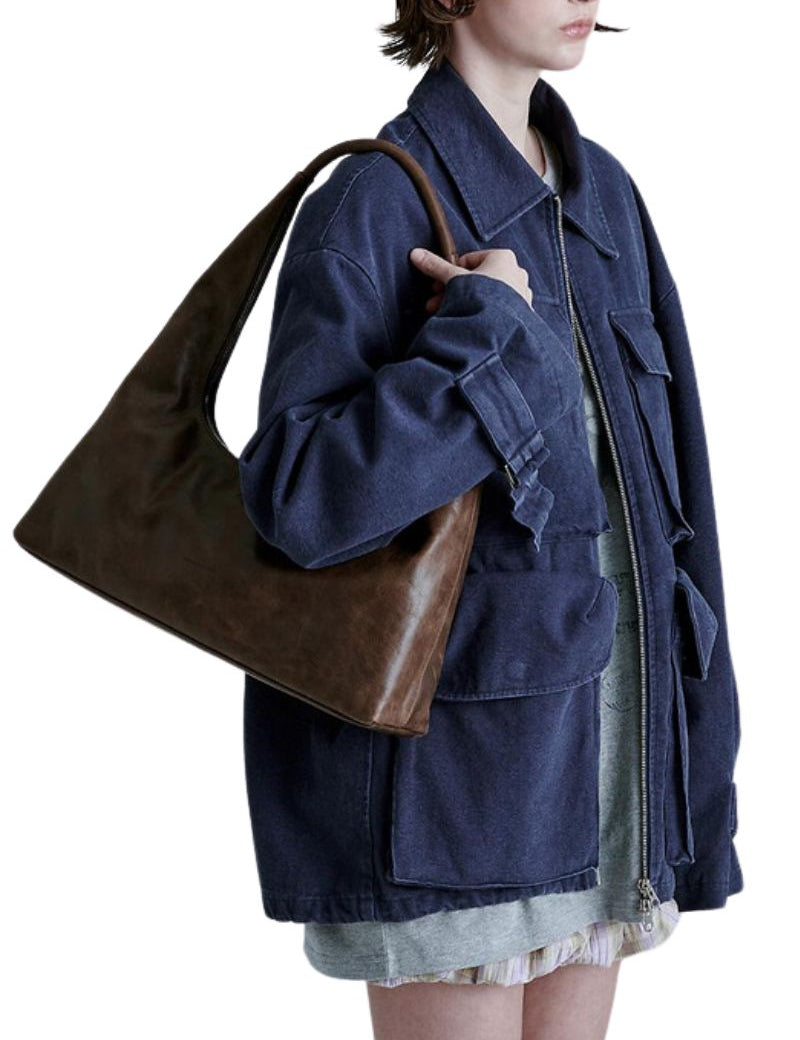 Hobo large washed brown pull up - Ferent Bags