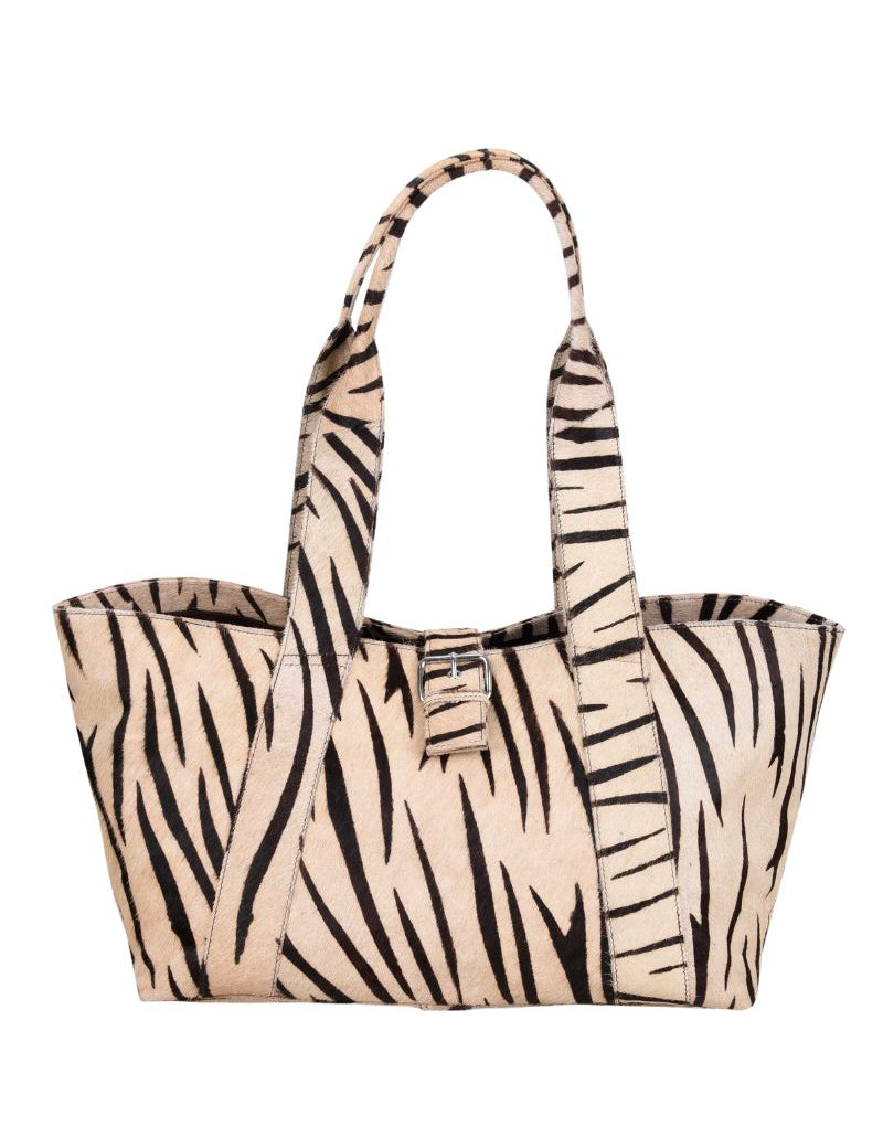 Maxi Shopper Brown Stripes Deluxe - Ferent Bags