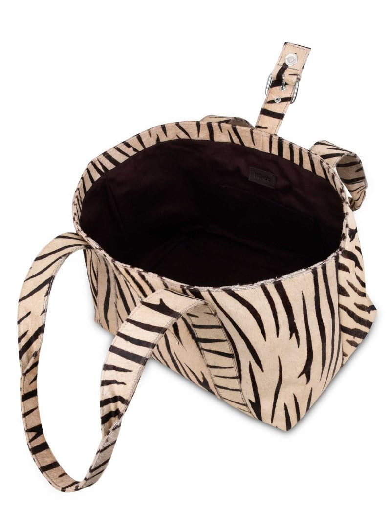 Maxi Shopper Brown Stripes Deluxe - Ferent Bags