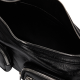 Outpocket Hobo black glossy plain - Ferent Bags