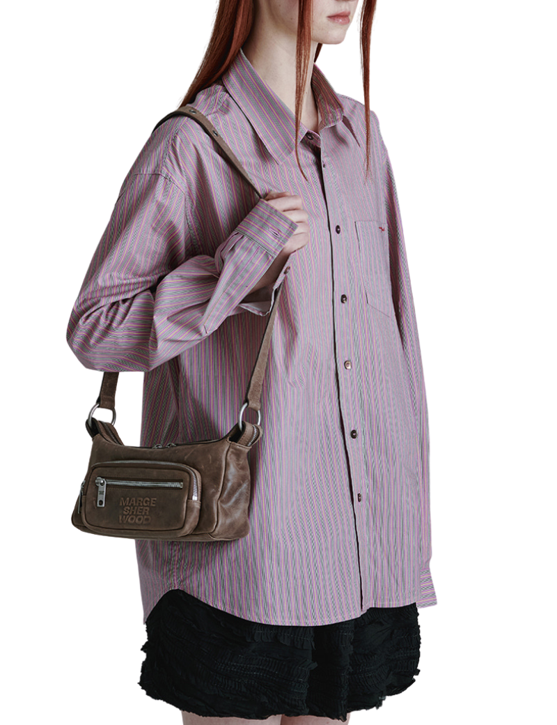 Outpocket Hobo Mini washed brown pull-up - Ferent Bags