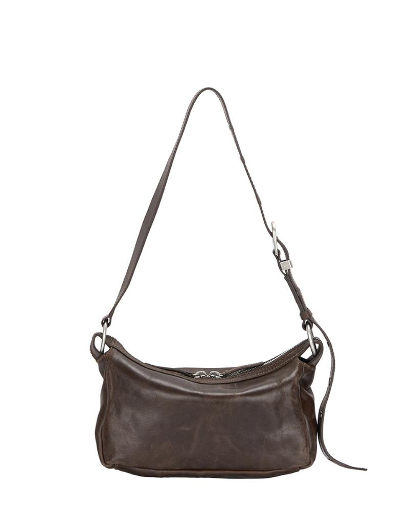 Outpocket Hobo Mini washed brown pull-up - Ferent Bags