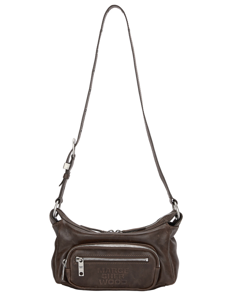 Outpocket Hobo Mini washed brown pull-up - Ferent Bags