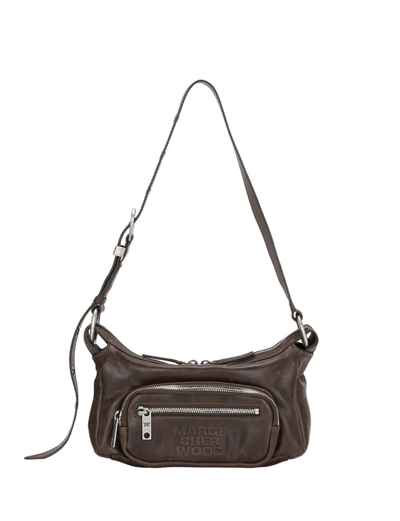 Outpocket Hobo Mini washed brown pull-up - Ferent Bags