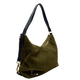 Rio Suede dark olive w. gold