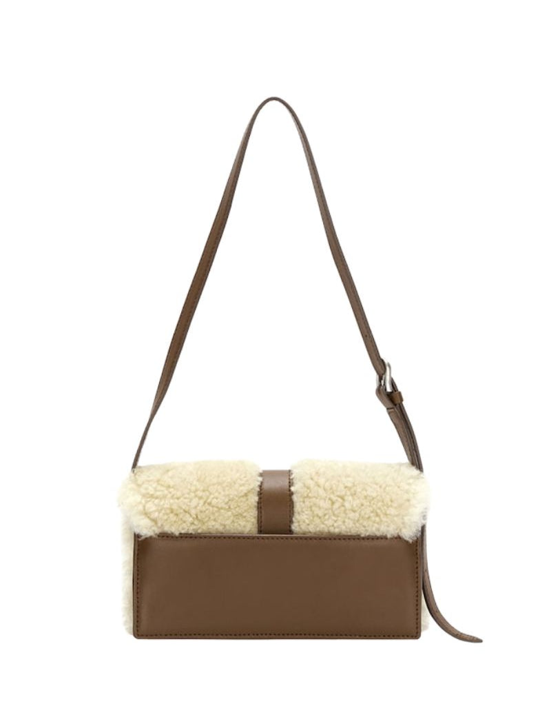Shearing Belted Flap chestnut plain + beige - Ferent Bags