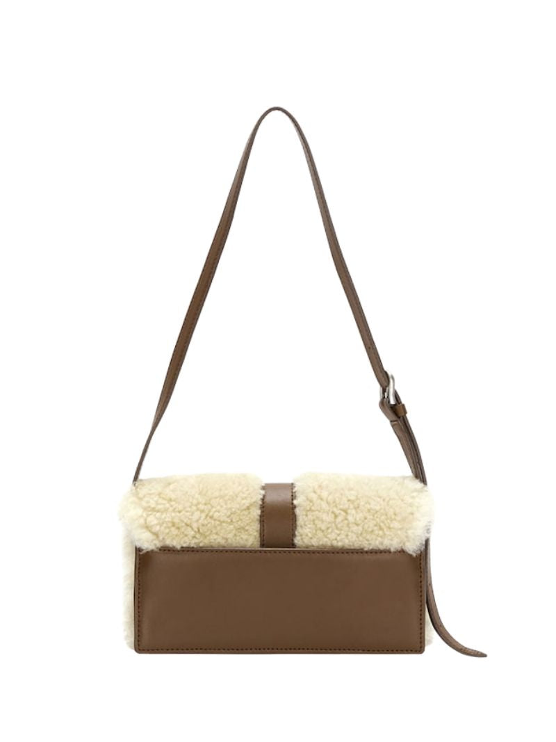 Shearing Belted Flap chestnut plain + beige - Ferent Bags