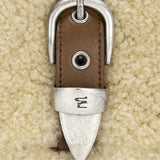 Shearing Belted Flap chestnut plain + beige - Ferent Bags