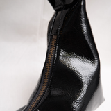 Slouchy Shoulder Bag crushed patent black - Ferent Bags