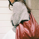 XL Crossbody Bag glossy maroon - Ferent Bags