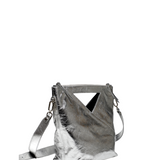 Atto mini silver metallic leather