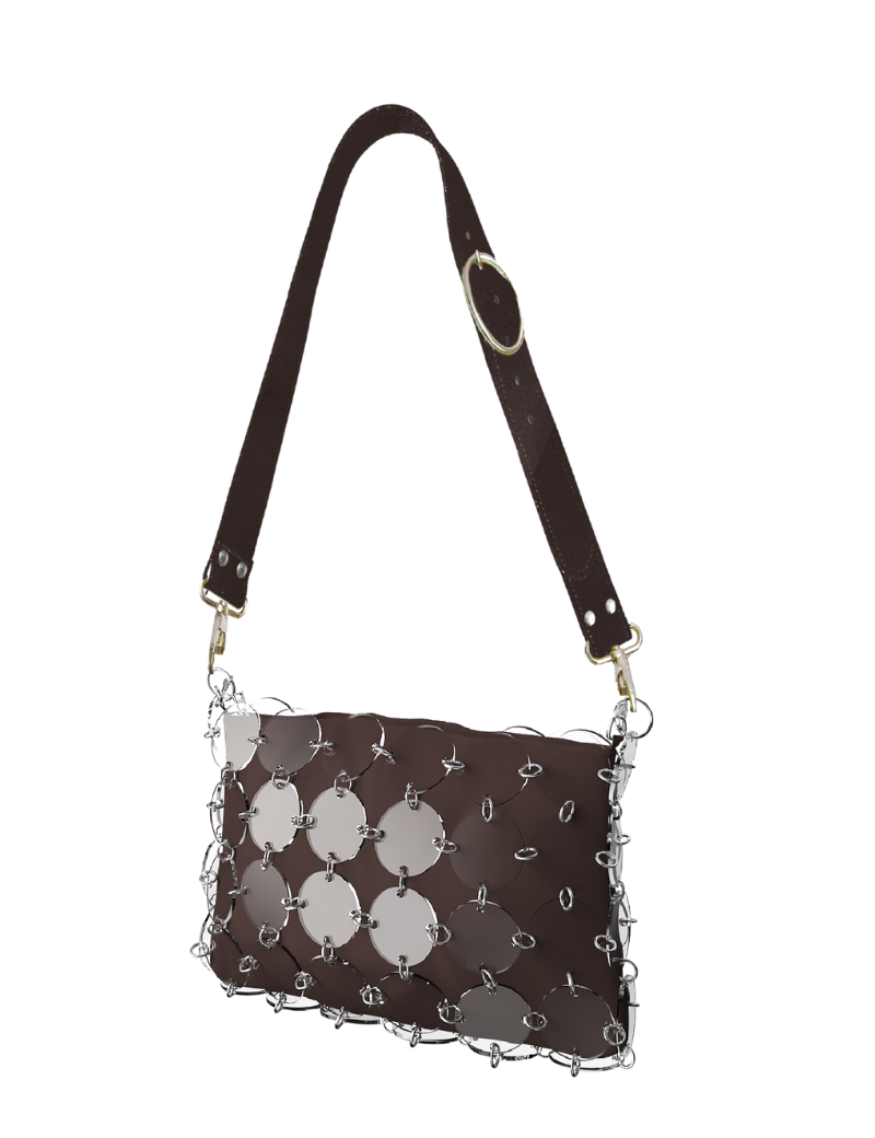 Ch metacrilato + asa piel chocolate + funda marrón - Ferent Bags