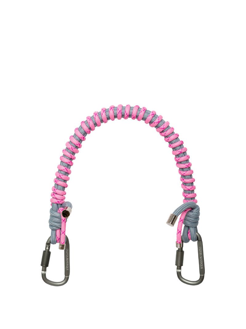 Correa nylon rosa y gris - Ferent Bags