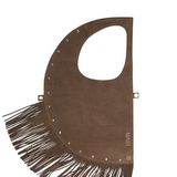D bag marrón boho + asa lisa