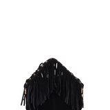 Helena Fringe Suede Black w.gold