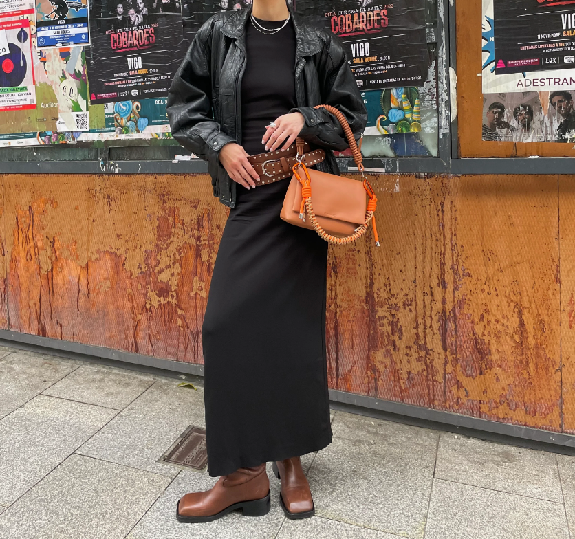 Bolso Olivia Mareque de hombro marrón