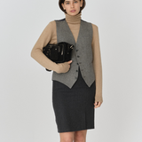 Ellie Stitch Suede black w. gold