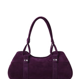 Jane aubergine suede bag