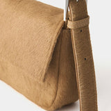 Miranda calf hair camel bag