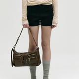 Outpocket Hobo washed brown pull-up
