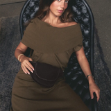 Eliza braided belt brown