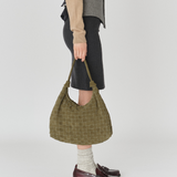Big Dandy Braided Suede Dark olive w. gold