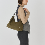 Rio Suede dark olive w. gold