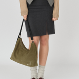 Rio Suede dark olive w. gold