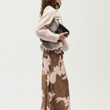 Amberette black semi patent leather