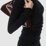 Amberette Honey mahogany semi patent leather