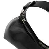 Amberette black semi patent leather