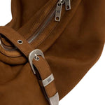 Belted Hobo Suede Shoulder chestnut nubuck - Ferent Bags 