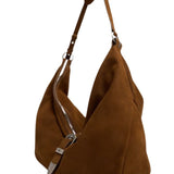 Belted Hobo Suede Shoulder chestnut nubuck - Ferent Bags 